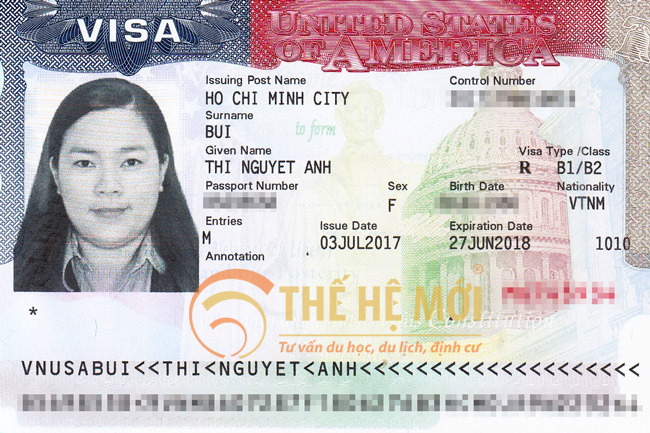Visa chị Nguyệt Anh