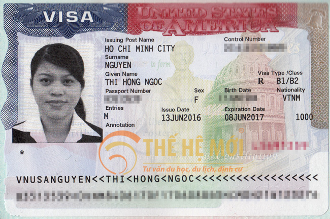 Visa chị Hồng Ngọc