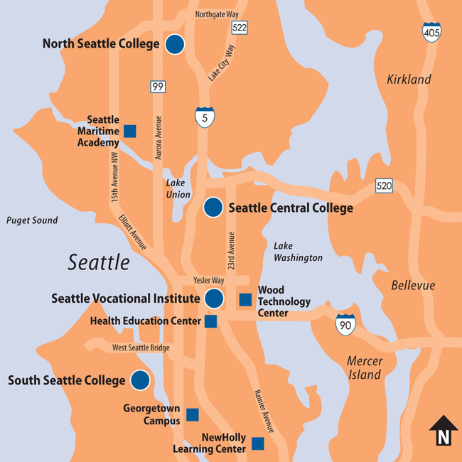 Vị trí trường Seattle Central College