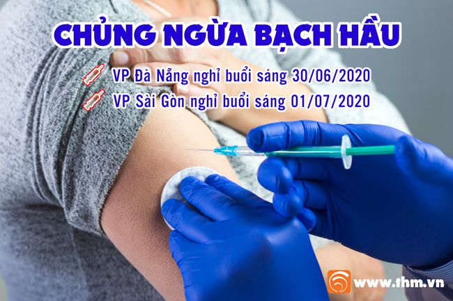 Thế Hệ Mới nghỉ 1 buổi sáng để tập thể nhân viên chủng ngừa bạch hầu