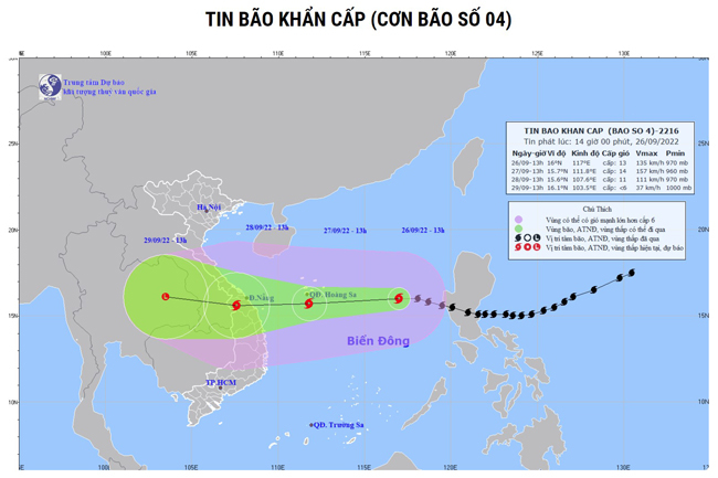 Văn phòng công ty THẾ HỆ MỚI tại Đà Nẵng chuyển qua chế độ làm việc tại nhà từ ngày 27/09/2022 để tránh bão số 4 (noru)